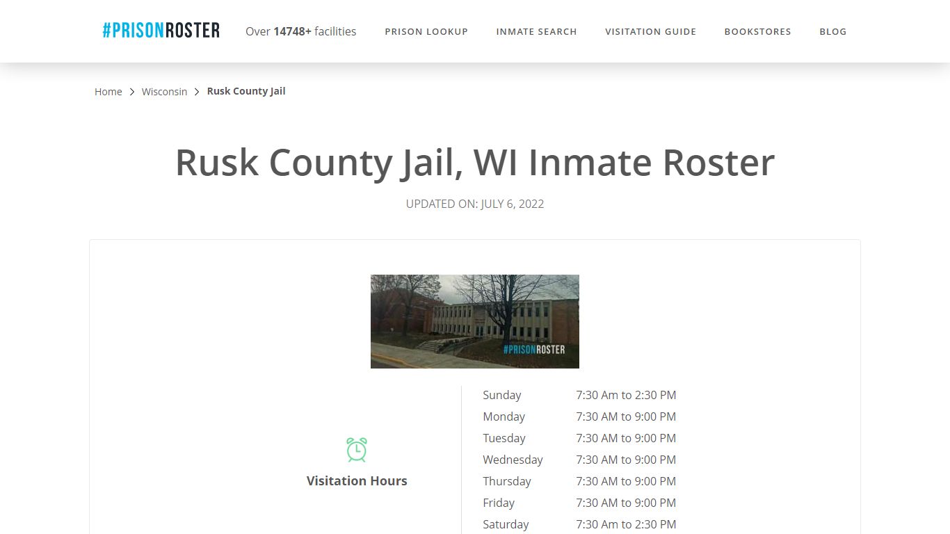 Rusk County Jail, WI Inmate Roster - Inmate Locator